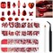 2680 Pieces 3D Red Nail Rhinestones, 120 Pieces Big Red Glass Crystal Nail Gems Stones Charms Stones with Bling Diamond Flatback Round Beads, Clear Charm Jewelry for DIY Face Craft Decoration